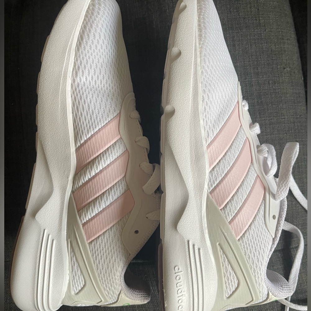 👟🌸Adidas Sneakers Running Training Sports Shoes White/Pink Gym